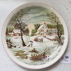 "The Homestead in Winter" Collector Wall Plate by Currier & Ives